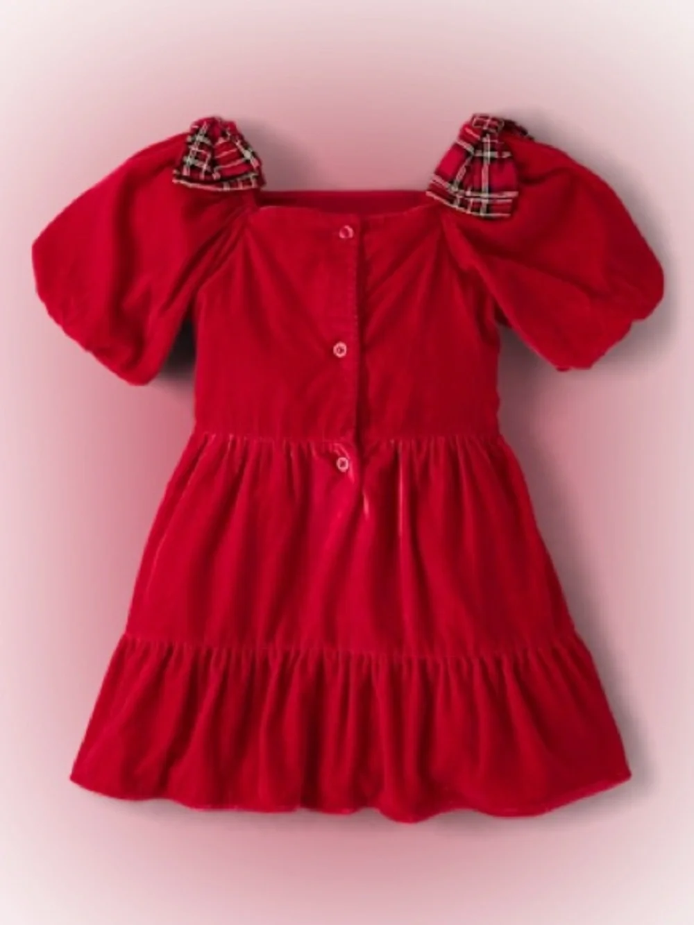NWOT GYMBOREE Toddler Girl Red Velour Plaid Royal Christmas Holiday Dress 12-18M